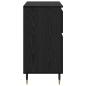 Preview: Sideboard mit Schubladen Schwarz Eichen-Optik 60 x 35 x 70 cm