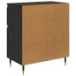 Preview: Sideboard mit Schubladen Schwarz Eichen-Optik 60 x 35 x 70 cm