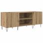 Preview: Schallplattenschrank mit Regal Artisan-Eiche 121 x 38 x 48 cm