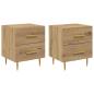 Preview: Nachttisch 2 pcs Artisan-Eiche 40 x 35 x 47,5 cm Holzwerkstoff