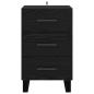 Preview: Nachttisch Schwarz Eichen-Optik 40 x 40 x 66 cm Holzwerkstoff