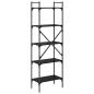 Preview: Bücherregal Schwarz Eichen-Optik 56 x 32 x 174 cm Holzwerkstoff