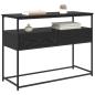 Preview: Konsolentisch Schwarz Eichen-Optik 100 x 40 x 75 cm