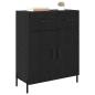 Preview: Sideboard Schwarz Eichen-Optik 69,5 x 34 x 90 cm Holzwerkstoff