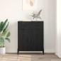 Preview: Sideboard Schwarz Eichen-Optik 69,5 x 34 x 90 cm Holzwerkstoff
