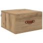 Preview: Wandmontierter Nachtschrank Artisan-Eiche 35 x 35 x 20 cm