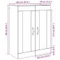 Preview: Wandschrank Altholz 69,5 x 34 x 90 cm Holzwerkstoff