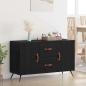 Preview: ARDEBO.de - Sideboard Schwarz Eichen-Optik 100 x 36 x 60 cm Holzwerkstoff