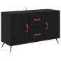 Preview: Sideboard Schwarz Eichen-Optik 100 x 36 x 60 cm Holzwerkstoff