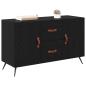Preview: Sideboard Schwarz Eichen-Optik 100 x 36 x 60 cm Holzwerkstoff