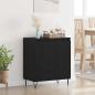 Preview: ARDEBO.de - Sideboard Schwarz Eichen-Optik 60 x 35 x 70 cm Holzwerkstoff