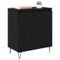 Preview: Sideboard Schwarz Eichen-Optik 60 x 35 x 70 cm Holzwerkstoff