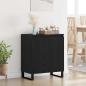 Preview: ARDEBO.de - Sideboard Schwarz Eichen-Optik 60 x 35 x 70 cm Holzwerkstoff