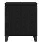Preview: Sideboard Schwarz Eichen-Optik 60 x 35 x 70 cm Holzwerkstoff