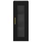 Preview: Wandschrank Schwarz Eichen-Optik 34,5 x 34 x 90 cm
