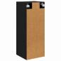 Preview: Wandschrank Schwarz Eichen-Optik 34,5 x 34 x 90 cm