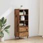 Preview: ARDEBO.de - Highboard mit Schubladen Altholz 40 x 36 x 110 cm Holzwerkstoff