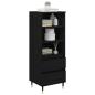 Preview: Highboard Schwarz Eichen-Optik 40 x 36 x 110 cm Holzwerkstoff