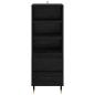 Preview: Highboard Schwarz Eichen-Optik 40 x 36 x 110 cm Holzwerkstoff