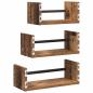 Preview: Wandregal-Set mit Regal 3 pcs Altholz 40x16x14cm Holzwerkstoff