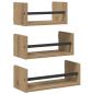 Preview: Wandregal-Set 3 pcs Artisan-Eiche 40x16x14cm Holzwerkstoff