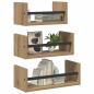 Preview: Wandregal-Set 3 pcs Artisan-Eiche 40x16x14cm Holzwerkstoff