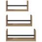 Preview: Wandregal-Set 3 pcs Artisan-Eiche 40x16x14cm Holzwerkstoff