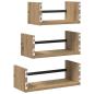 Preview: Wandregal-Set 3 pcs Artisan-Eiche 40x16x14cm Holzwerkstoff