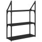 Preview: Wandregal Schwarz Eichen-Optik 60 x 21 x 78,5 cm Holzwerkstoff