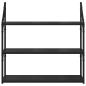 Preview: Wandregal Schwarz Eichen-Optik 80 x 21 x 78,5 cm Holzwerkstoff