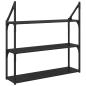 Preview: Wandregal Schwarz Eichen-Optik 80 x 21 x 78,5 cm Holzwerkstoff