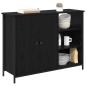 Preview: Sideboard Schwarz Eichen-Optik 100 x 33 x 75 cm Holzwerkstoff