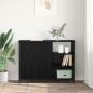 Preview: Sideboard Schwarz Eichen-Optik 100 x 33 x 75 cm Holzwerkstoff