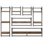 Preview: Wandregal-Set 6 pcs Altholz 100 x 25 x 30 cm Holzwerkstoff