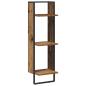 Preview: Wandregal mit Regal Altholz 30 x 25 x 100 cm Holzwerkstoff