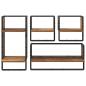 Preview: Wandregal-Set 4 pcs Altholz 65 x 25 x 30 cm Holzwerkstoff