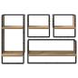 Preview: Wandregal-Set 4 pcs Artisan-Eiche 65 x 25 x 30 cm Holzwerkstoff