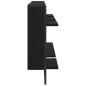 Preview: Wandregal-Set 4 pcs Schwarz Eichen-Optik 65 x 25 x 30 cm