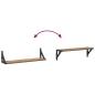 Preview: Wandregale 2 pcs Artisan-Eiche 60 x 15 x 15,5 cm Holzwerkstoff
