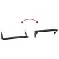 Preview: Wandregale 2 pcs Schwarz Eichen-Optik 60 x 15 x 15,5 cm