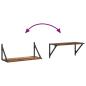 Preview: Wandregale 2 pcs Altholz 60 x 25 x 25,5 cm Holzwerkstoff
