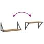 Preview: Wandregale 2 pcs Artisan-Eiche 60 x 25 x 25,5 cm Holzwerkstoff