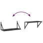 Preview: Wandregale 2 pcs Schwarz Eichen-Optik 60 x 25 x 25,5 cm