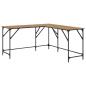 Preview: Schreibtisch Artisan-Eiche 149 x 149 x 75 cm Holzwerkstoff