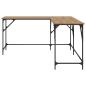 Preview: Schreibtisch Artisan-Eiche 149 x 149 x 75 cm Holzwerkstoff