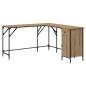 Preview: Schreibtisch Artisan-Eiche 141 x 141 x 75 cm Holzwerkstoff