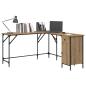Preview: Schreibtisch Artisan-Eiche 141 x 141 x 75 cm Holzwerkstoff