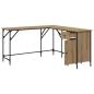 Preview: Schreibtisch Artisan-Eiche 141 x 141 x 75 cm Holzwerkstoff