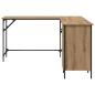Preview: Schreibtisch Artisan-Eiche 141 x 141 x 75 cm Holzwerkstoff