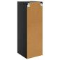 Preview: Wandschrank Schwarz Eichen-Optik 35 x 37 x 102 cm Holzwerkstoff